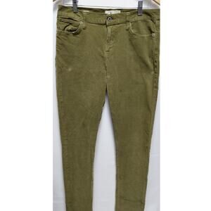 Lucky Brand Brooke Skinny Corduroy Pants Olive Women Size 10/30